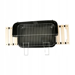 Garden charcoal grill with adjustable grate