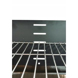 Garden charcoal grill with adjustable grate