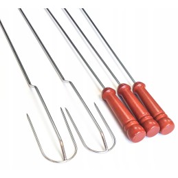 Sticks for barbecue fire, stainless steel, 130 cm, 5 pcs.