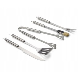 Metāla grila piederumi cietā koferī - 5 lieli bbq elementi