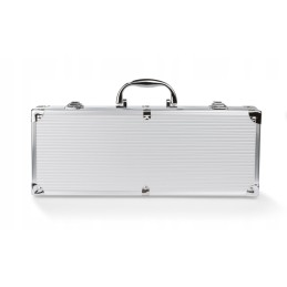 Metāla grila piederumi cietā koferī - 5 lieli bbq elementi