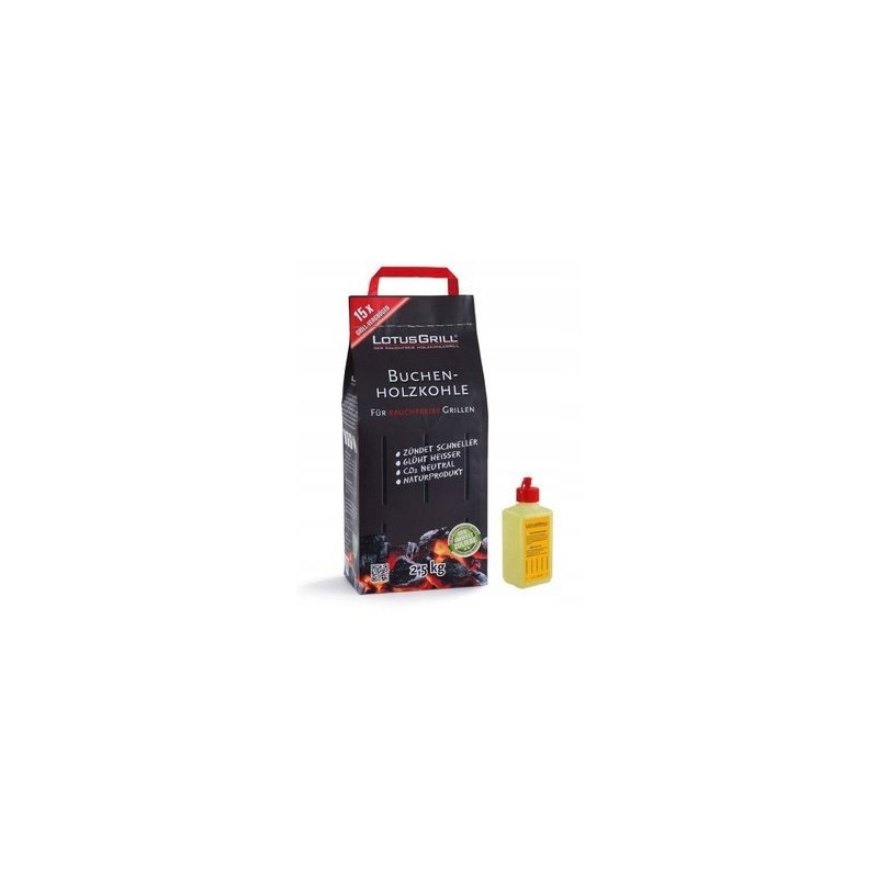 Pööksüsi lootose grillile, ökoloogiline, 2,5 kg, komplekt süütega