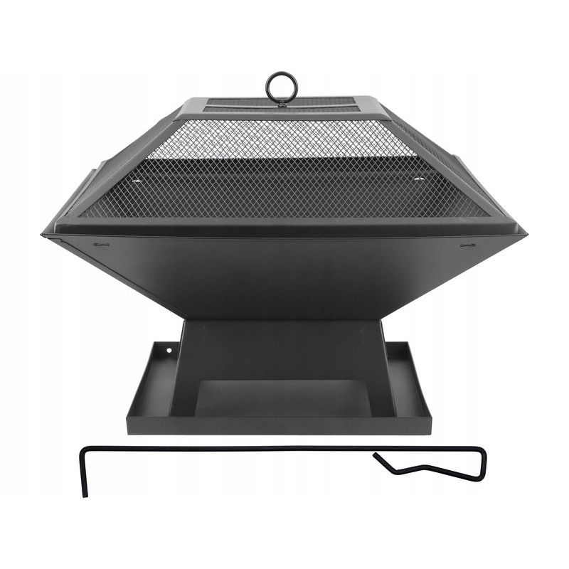 Lund 99715 garden fire pit with cover 45 x 45 cm