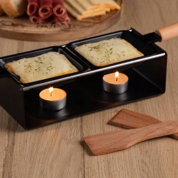Minigrill kahele inimesele, väike raclette komplekt küünaldega, mooniline köögielu