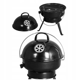Kaasaskantav kaanega söegrill - kompaktne aiagrill