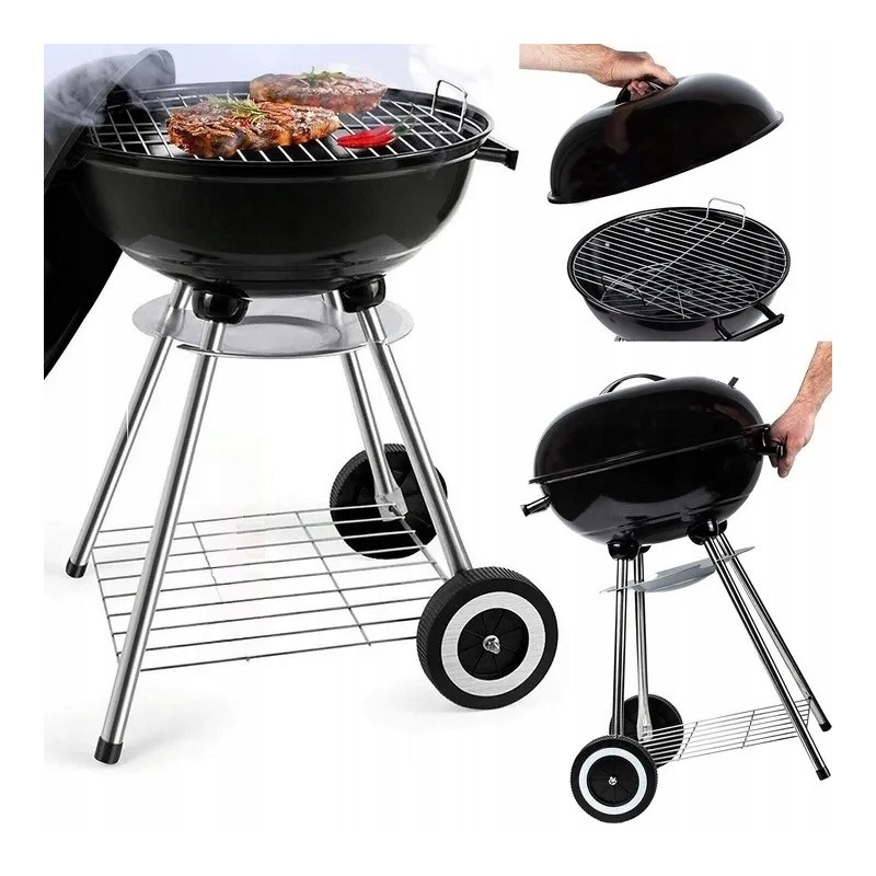 Anglies sodo grilis briketams su uždara lentyna