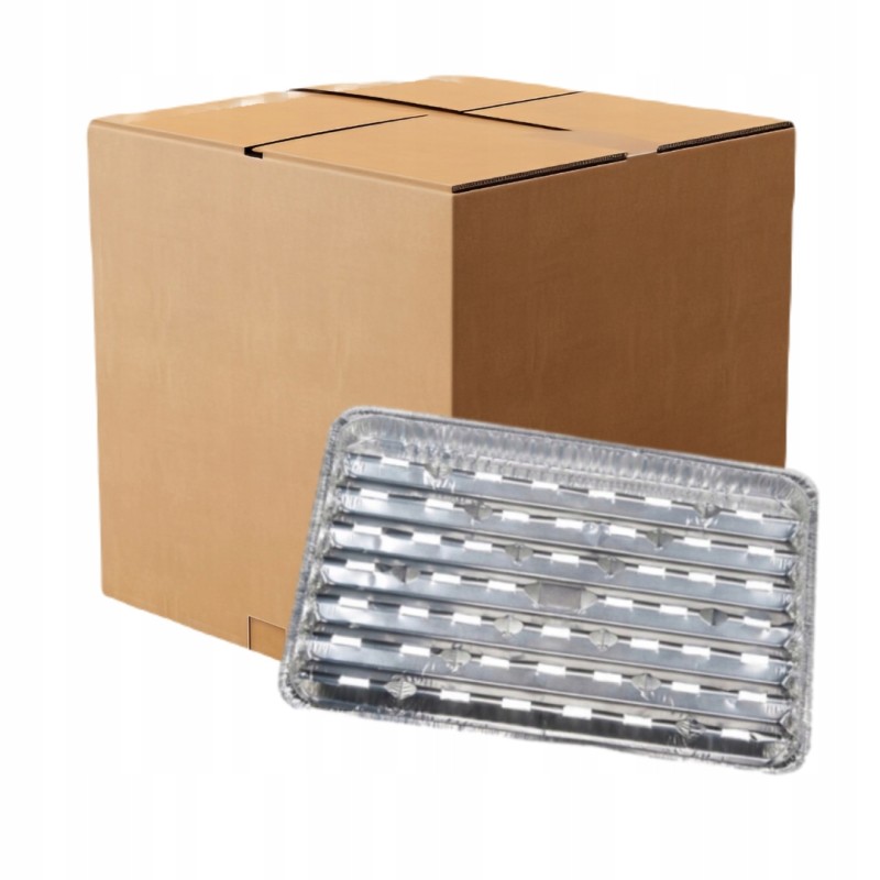 Stačiakampiai aliuminio grilio padėklai 35x25cm 5vnt x 20 100vnt didmeninė prekyba