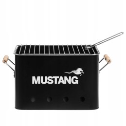 Turist kaasaskantav söegrilli peokast 32x21 cm must mustang
