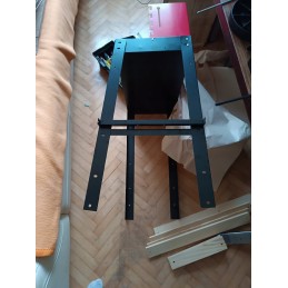 Pārnēsājams dārza ogļu grils, hromēta reste, rotiserie, riteņi, plaukti