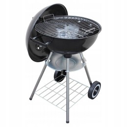 Garden charcoal grill with lid round vl10 black