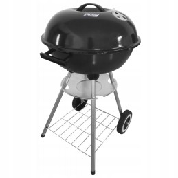 Garden charcoal grill with lid round vl10 black