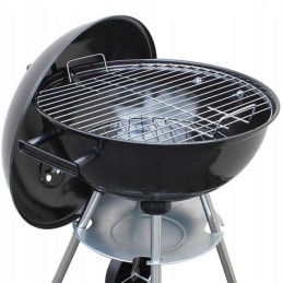 Garden charcoal grill with lid round vl10 black