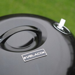 Garden charcoal grill with lid round vl10 black