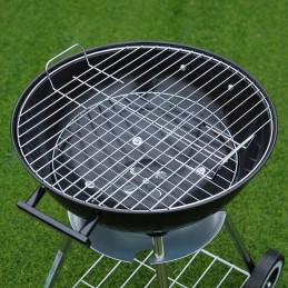 Garden charcoal grill with lid round vl10 black