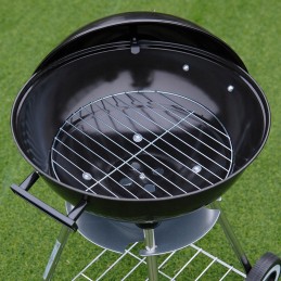 Garden charcoal grill with lid round vl10 black