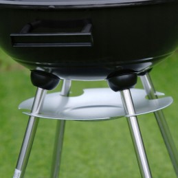 Garden charcoal grill with lid round vl10 black