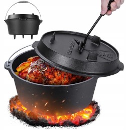 Jahikatel, malm, ungari pott, lõkkepraed, grill, 6l