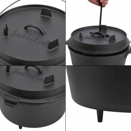 Jahikatel, malm, ungari pott, lõkkepraed, grill, 6l