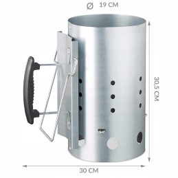 Grillkorsten söebrikett kaminatule süütamiseks xxl 30,5 x 19 cm