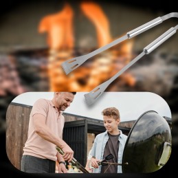 Barbekjū piederumu komplekts XXL piederumi 25 elementi Teflona paklājiņu komplekts