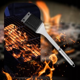 Barbekjū piederumu komplekts XXL piederumi 25 elementi Teflona paklājiņu komplekts