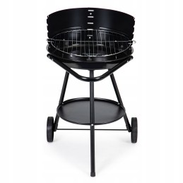 Garden charcoal grill, round grate with adjustable grate height