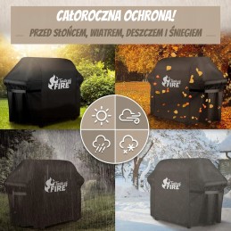 Apsauginis gaubtas, vandeniui atsparus aukščiausios kokybės dujinis grilio dangtis ištisus metus