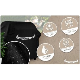 Apsauginis gaubtas, vandeniui atsparus aukščiausios kokybės dujinis grilio dangtis ištisus metus