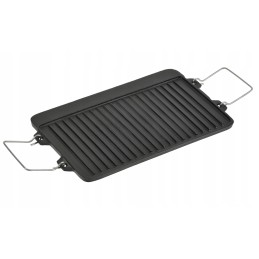 Cast iron double-sided plate grill grate fireplace grill pan