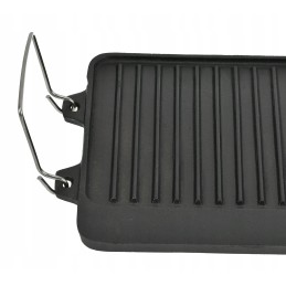 Cast iron double-sided plate grill grate fireplace grill pan