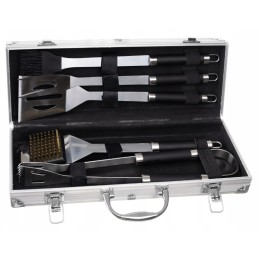 Set of 5 grill accessories, steel stove, solid cutlery, hit