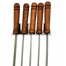 Šaš kebabi laastud 5 tk, roostevabast terasest grillvardad 60cm + riidepuu