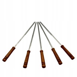 Šaš kebabi laastud 5 tk, roostevabast terasest grillvardad 60cm + riidepuu