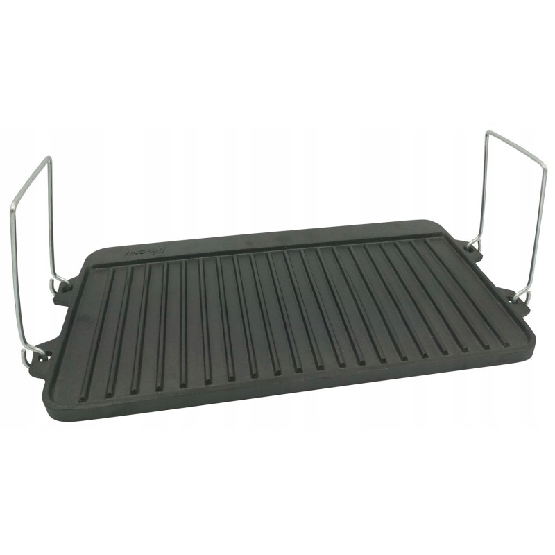 Double-sided cast iron grill plate