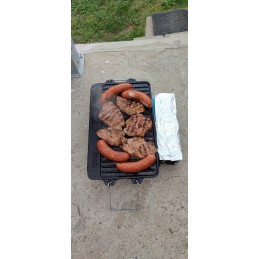 Double-sided cast iron grill plate