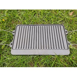 Double-sided cast iron grill plate