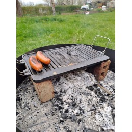 Double-sided cast iron grill plate