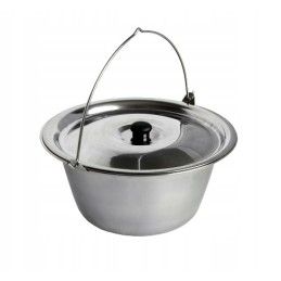 Hungarian stainless steel cauldron 8l with lid