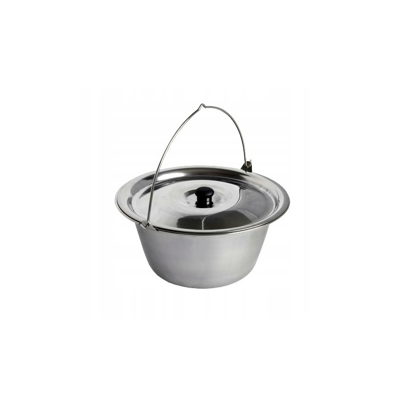 Hungarian stainless steel cauldron 8l with lid