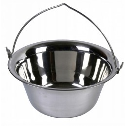 Hungarian stainless steel cauldron 8l with lid
