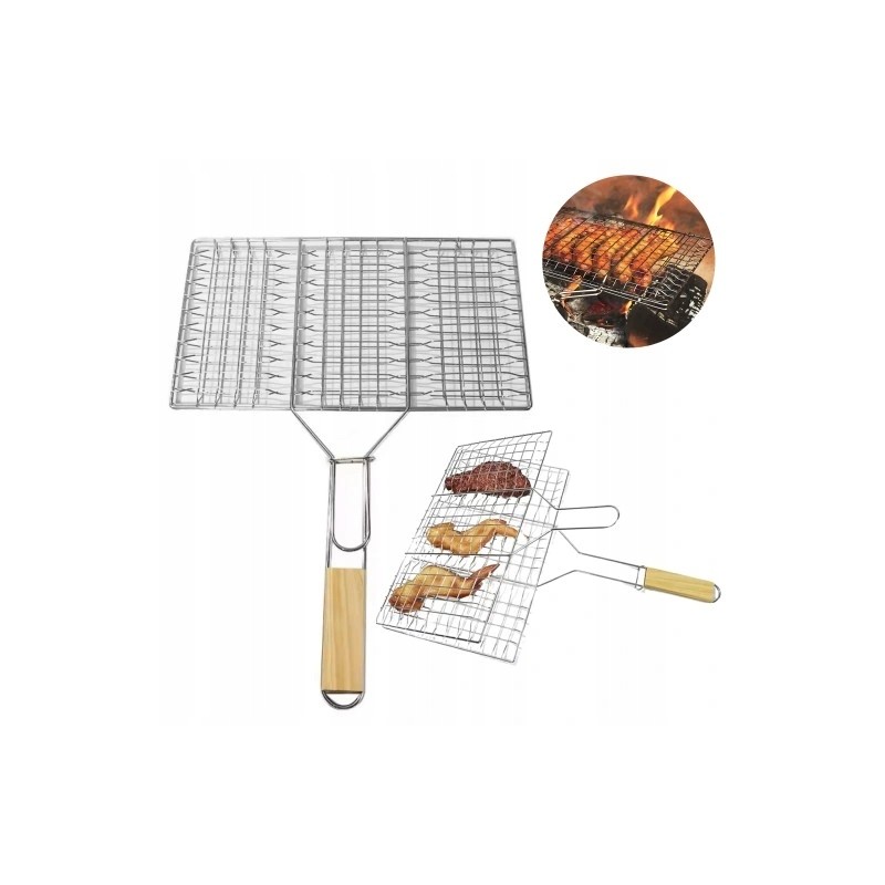 ⭐⭐Tērauda režģis grilēšanas tīkls zivju gaļa bbq grilam 32x20cm⭐⭐