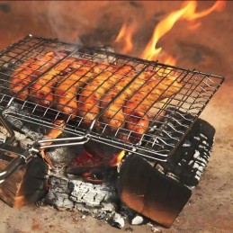 ⭐⭐Tērauda režģis grilēšanas tīkls zivju gaļa bbq grilam 32x20cm⭐⭐