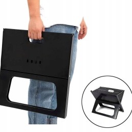 ⭐ camping charcoal grill portable foldable suitcase camping garden large ⭐