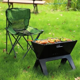 ⭐ camping charcoal grill portable foldable suitcase camping garden large ⭐