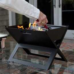 ⭐ camping charcoal grill portable foldable suitcase camping garden large ⭐