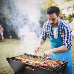 ⭐ camping charcoal grill portable foldable suitcase camping garden large ⭐