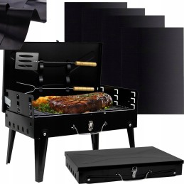 ⭐ anglis stovyklavimo grilis nešiojamas sulankstomas lagaminas sodas kempingas + stalo įrankiai ⭐