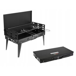 Nešiojama turistinė kepsninė, lagaminas 42 x 22 cm, kepsninės reikmenys