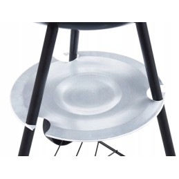 Sodo briketinė anglis grilis su ratukais, dangtelis, apvalus, rakinamas, nešiojamas