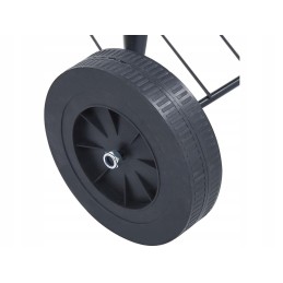 Sodo briketinė anglis grilis su ratukais, dangtelis, apvalus, rakinamas, nešiojamas